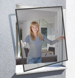 Schellenberg Fliegenschutz-Fenster ACTION 100 x 120 cm anthrazit kürzbar