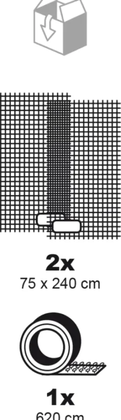 Schellenberg Fliegenschutz-Lamellenvorhang 140 x 240 cm weiß kürzbar