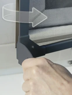 Schellenberg Fliegenschutzmagnetrahmen MAGNETIC 100 x 120 cm anthrazit/anthrazit kürzbar