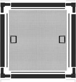 Schellenberg Fliegenschutz-Fenster PREMIUM 100 x 120 cm anthrazit/anthrazit kürzbar