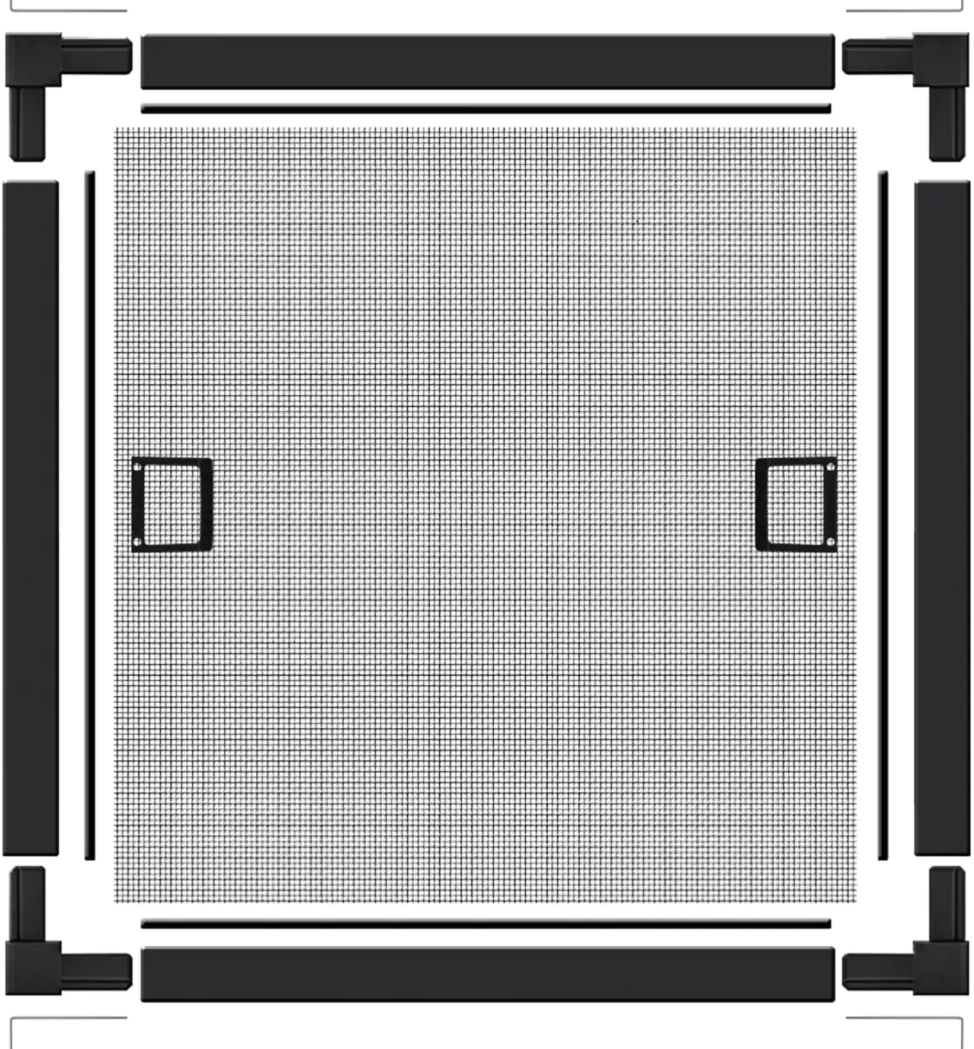 Schellenberg Fliegenschutz-Fenster PREMIUM 100 x 120 cm anthrazit/anthrazit kürzbar