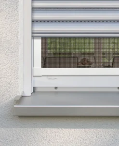 Schellenberg Fliegenschutz-Fenster PLUS 130 x 150 cm anthrazit/weiß kürzbar