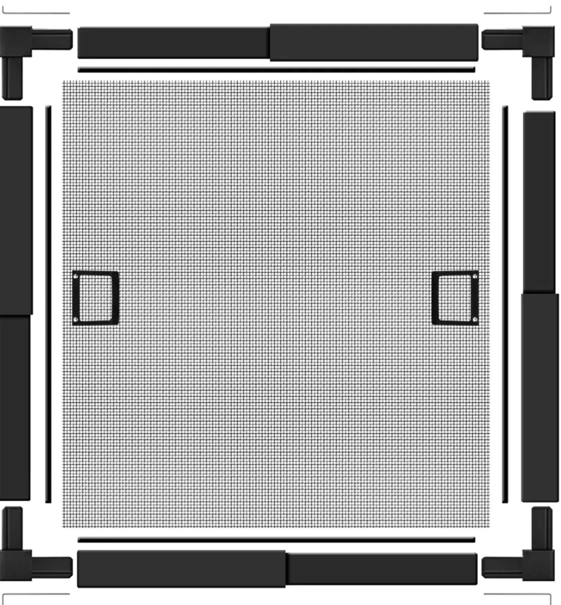 Schellenberg Fliegenschutz-Fenster TELESCOPE 60 x 70 - 100 x 120 cm anthrazit/anthrazit