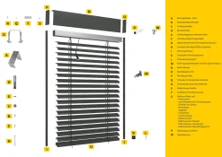 Schellenberg Raffstore Express, anthrazit 180 x 160 cm, Blende 25 cm