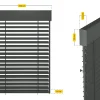 Schellenberg Raffstore Express, anthrazit 190 x 160 cm, Blende 25 cm