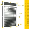Schellenberg Raffstore Express, anthrazit 190 x 260 cm, Blende 30 cm