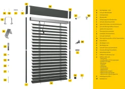 Schellenberg Raffstore Express, anthrazit 150 x 220 cm, Blende 30 cm