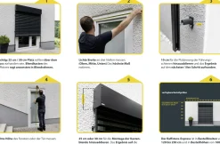 Schellenberg Raffstore Express, anthrazit 180 x 180 cm, Blende 25 cm
