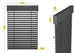 Schellenberg Raffstore Express, anthrazit 230 x 160 cm, Blende 25 cm
