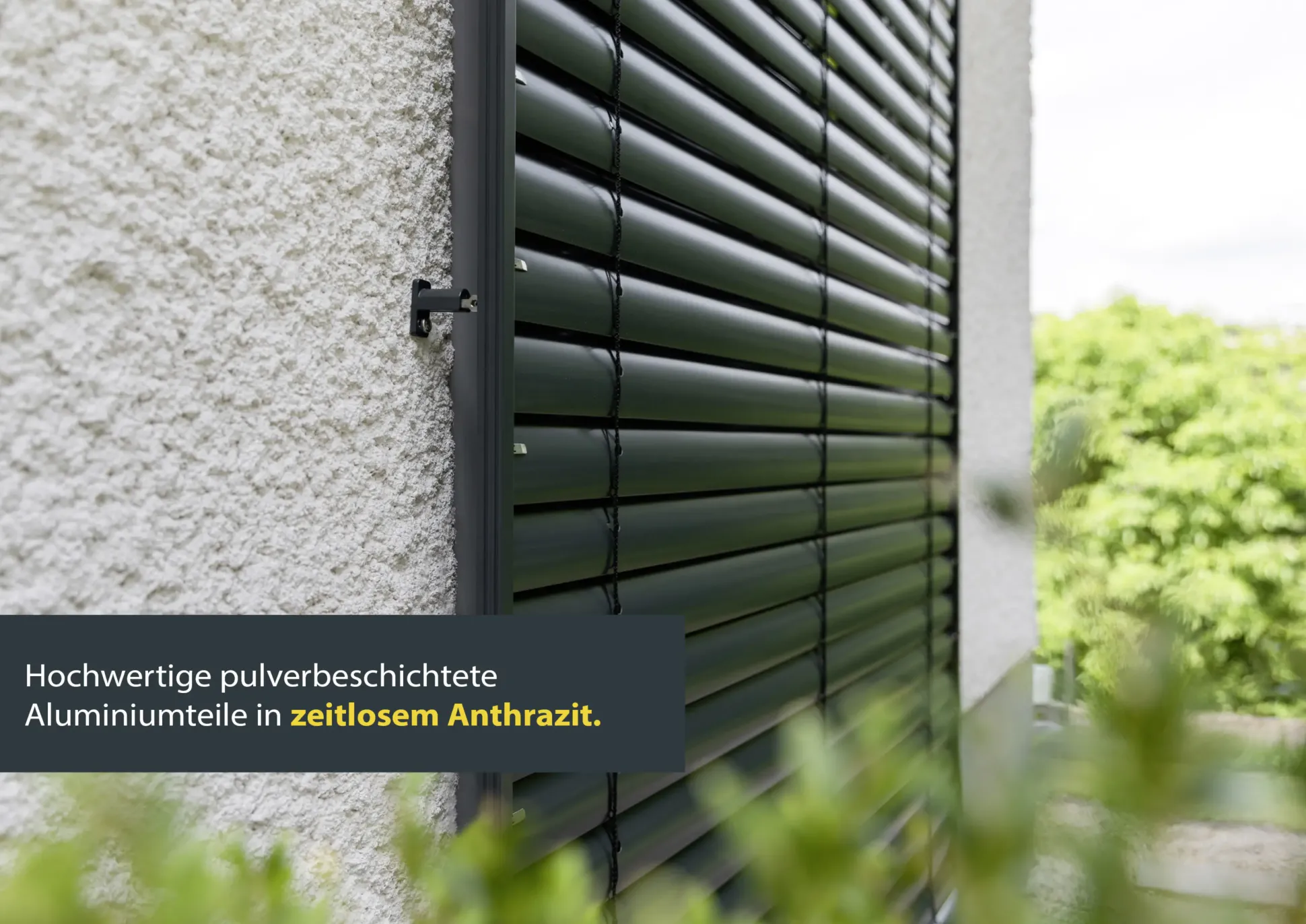 Schellenberg Raffstore Express, anthrazit 160 x 160 cm, Blende 25 cm
