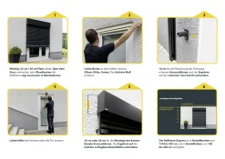 Schellenberg Raffstore Express, anthrazit 160 x 160 cm, Blende 25 cm