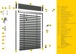 Schellenberg Raffstore Express, anthrazit 160 x 180 cm, Blende 25 cm
