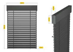 Schellenberg Raffstore Express, anthrazit 160 x 180 cm, Blende 25 cm