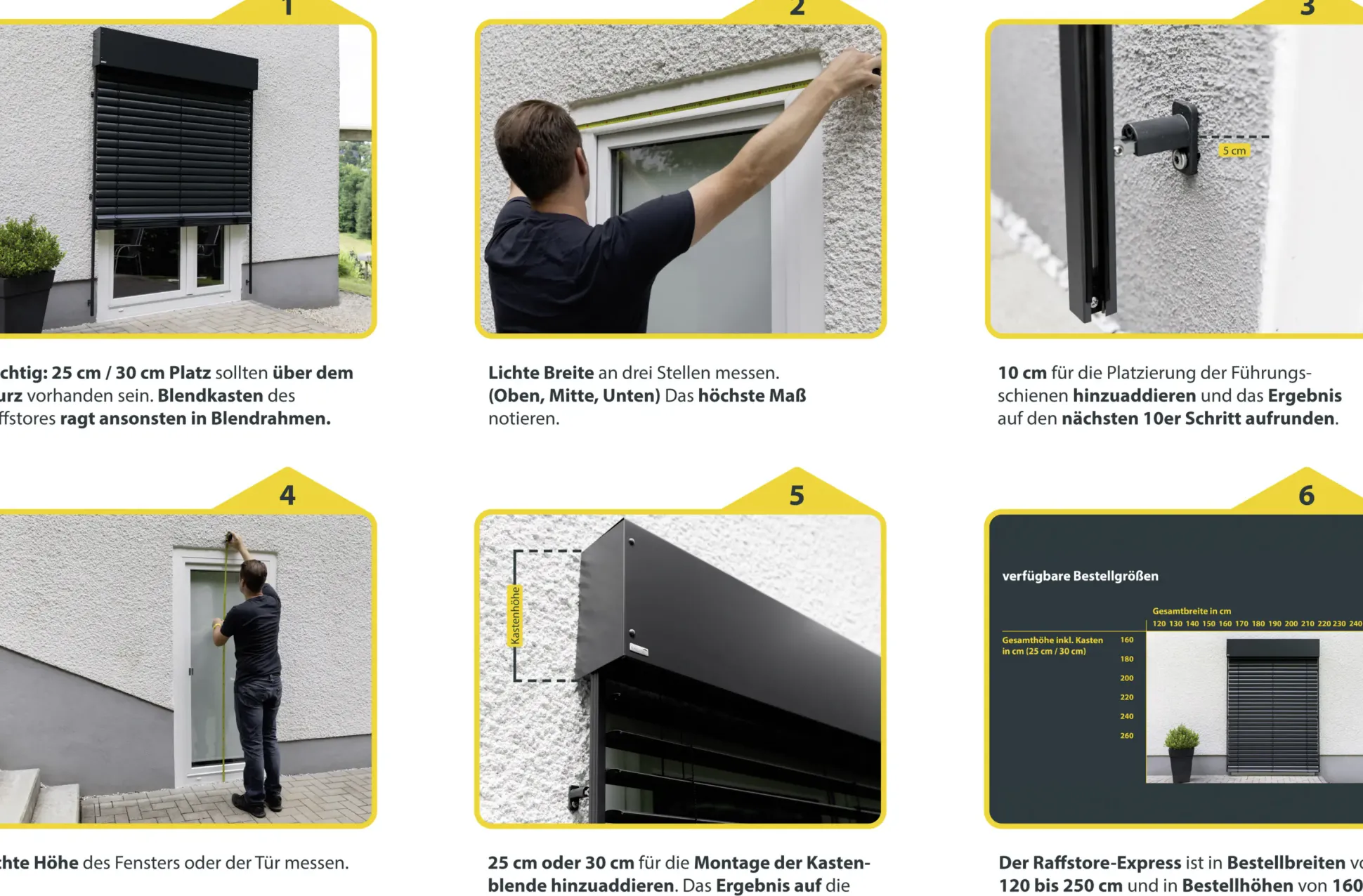 Schellenberg Raffstore Express, anthrazit 250 x 160 cm, Blende 25 cm