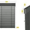 Schellenberg Raffstore Express, anthrazit 210 x 260 cm, Blende 30 cm