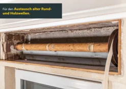 Schellenberg Rolladenwelle Maxi, 6 x 100 cm Achtkantige Stahlrohrwelle