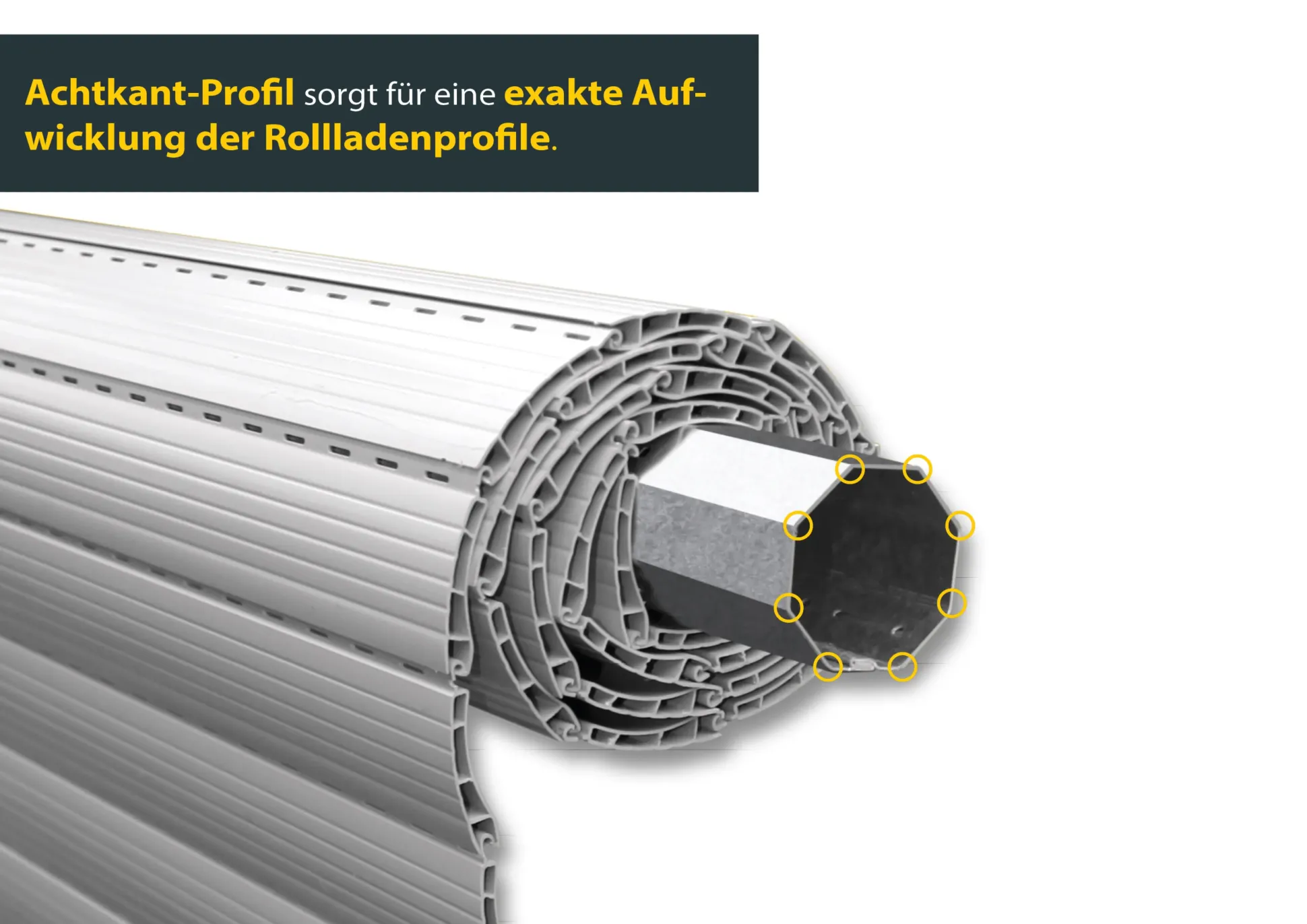 Schellenberg Rolladenwelle Maxi, 6 x 100 cm Achtkantige Stahlrohrwelle