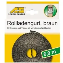 Schellenberg Rollladengurt braun Breite 14 mm - Länge 6 m