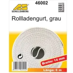 Schellenberg Rollladengurt grau Breite 14 mm - Länge 6 m