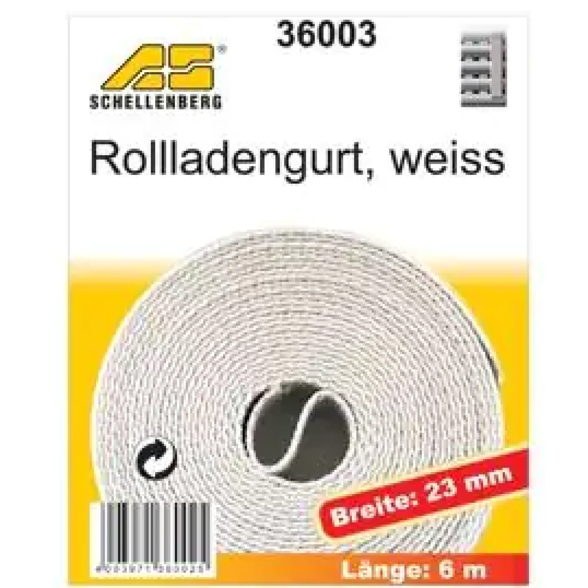 Schellenberg Rollladengurt weiß Breite 23 mm - Länge 6 m