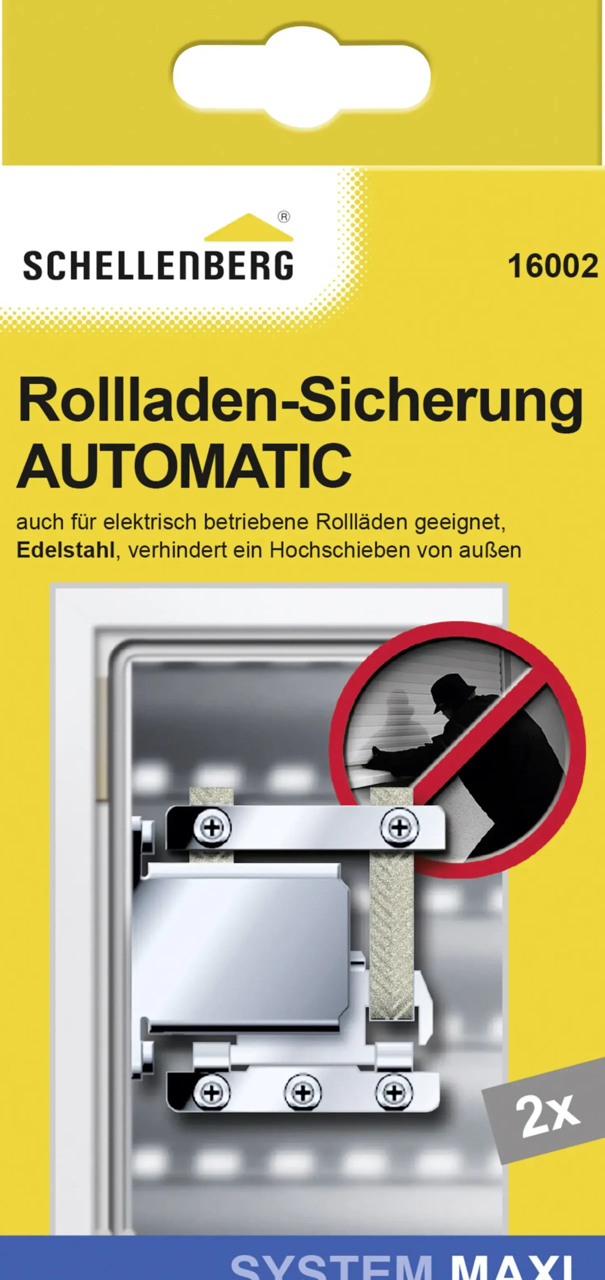 Schellenberg Rollladen-Hochschiebesicherung silber