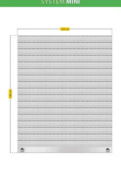 Schellenberg Rollladenpanzer komplett Set für System Mini 120 x 140 cm grau