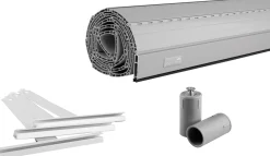Schellenberg Rollladenpanzer komplett Set für System Mini 120 x 140 cm grau