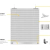 Schellenberg Rollladenpanzer komplett Set für System Mini 100 x 120 cm grau