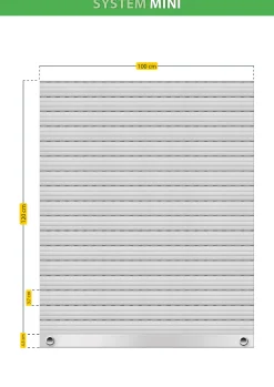 Schellenberg Rollladenpanzer komplett Set für System Mini 100 x 120 cm grau