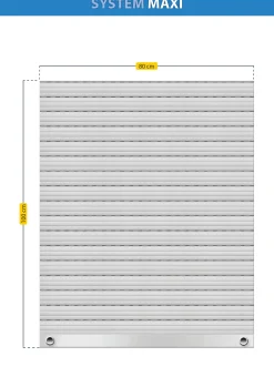 Schellenberg Rollladenpanzer komplett Set für System Maxi, 80 x 100 cm grau