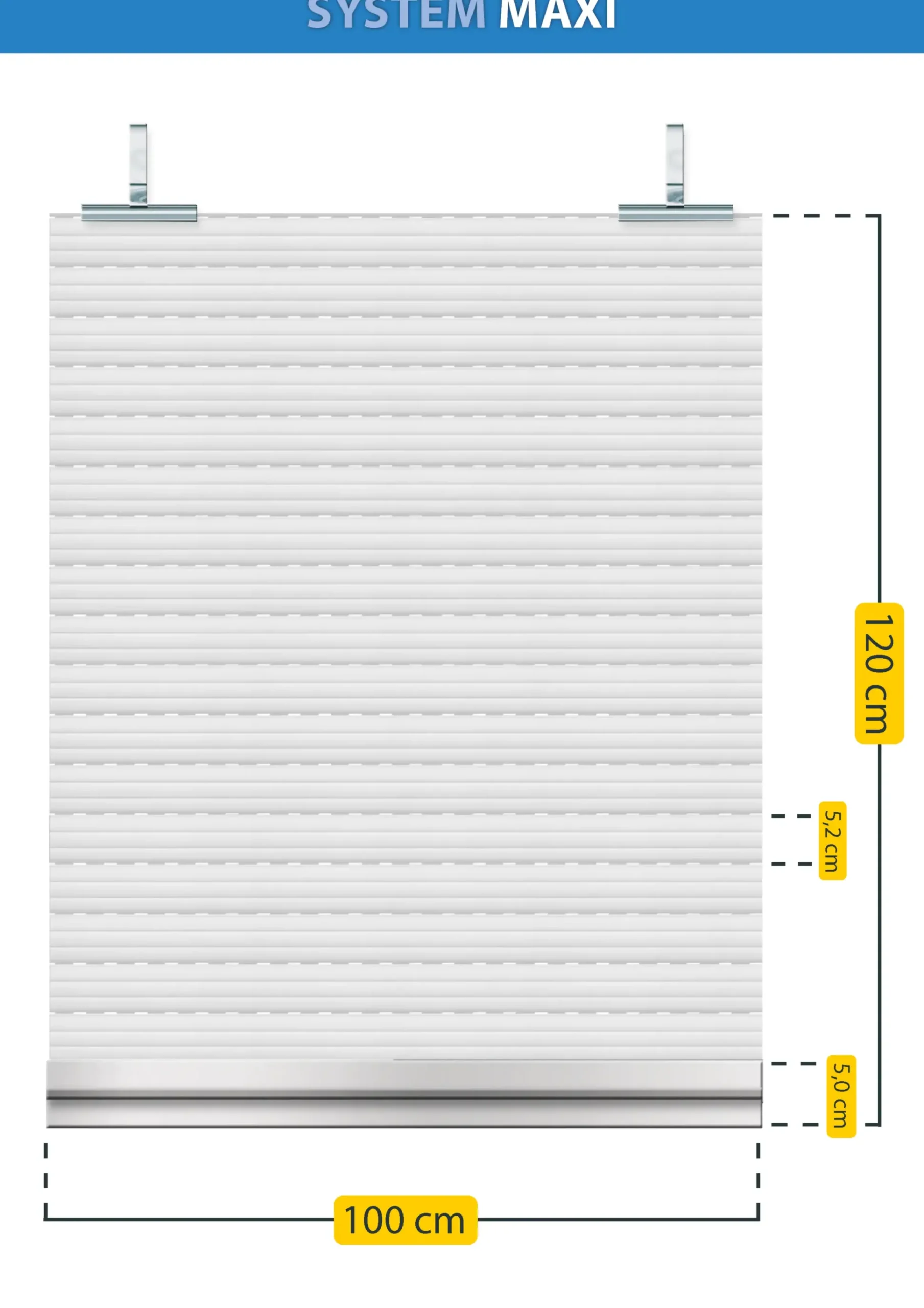 Schellenberg Rollladenpanzer Maxi, weiß, 100 x 120 cm