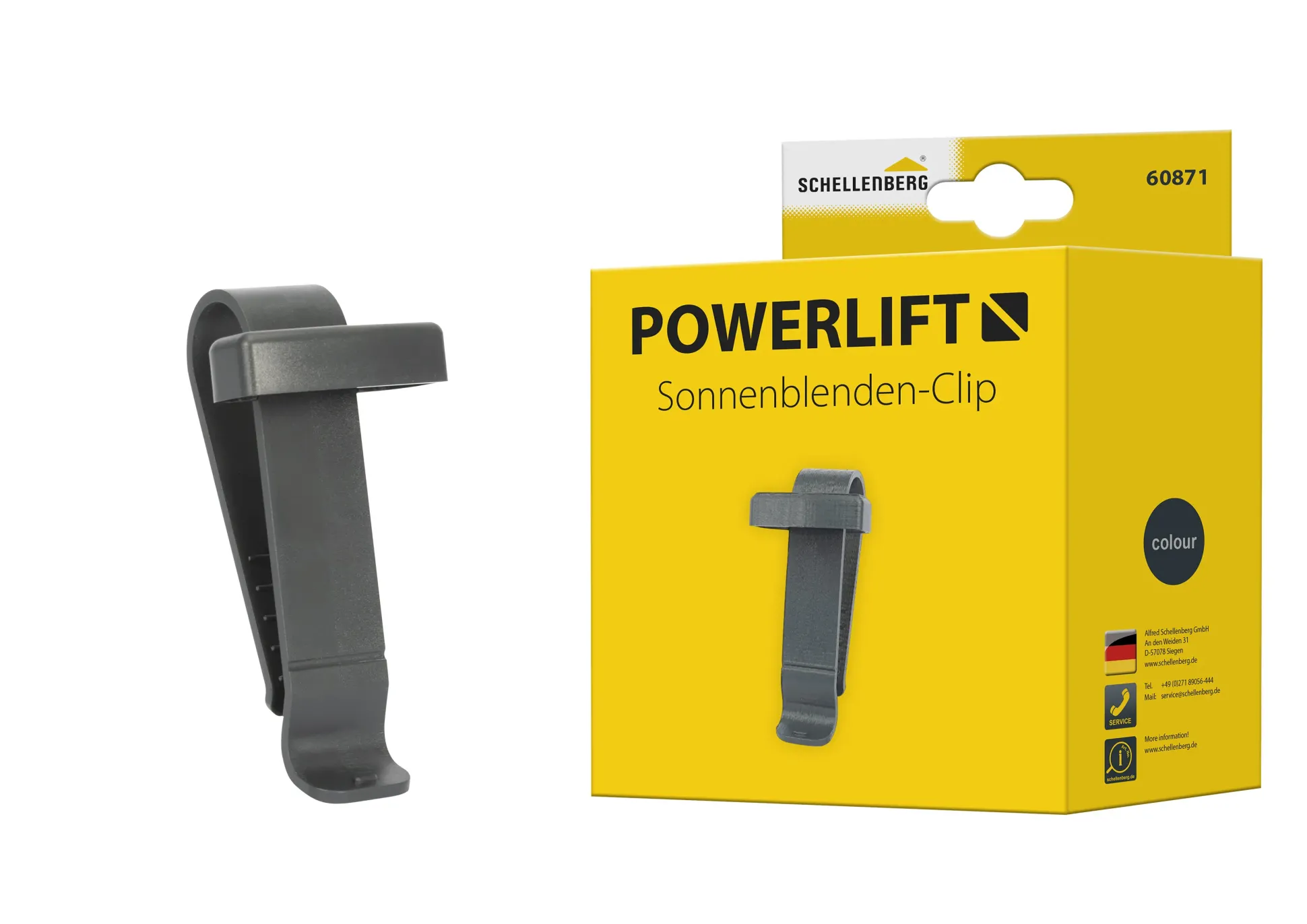 Schellenberg Sonnenblenden-Clip Powerlift für Torantrieb-Handsender
