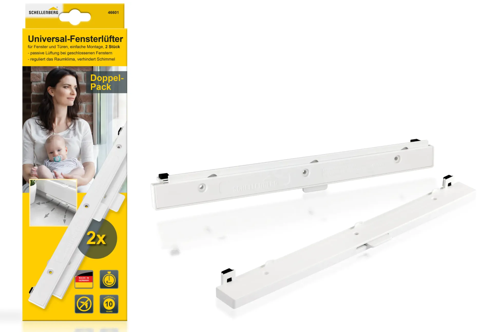 Schellenberg Universal-Fensterlüfter weiß Starterset