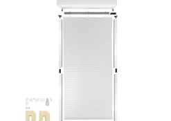 Schellenberg Vorbaurollladen-Set, 105 x 210 cm, 45°-Rollladenkasten, weiß/grau