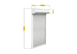 Schellenberg Vorbaurollladen-Set, 105 x 120 cm, 45°-Rollladenkasten, weiß/grau