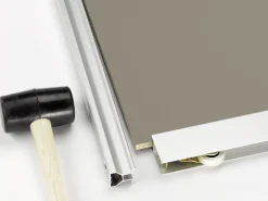 Schiebetür-Baupaket Rapid taupe/weiß Miniperl