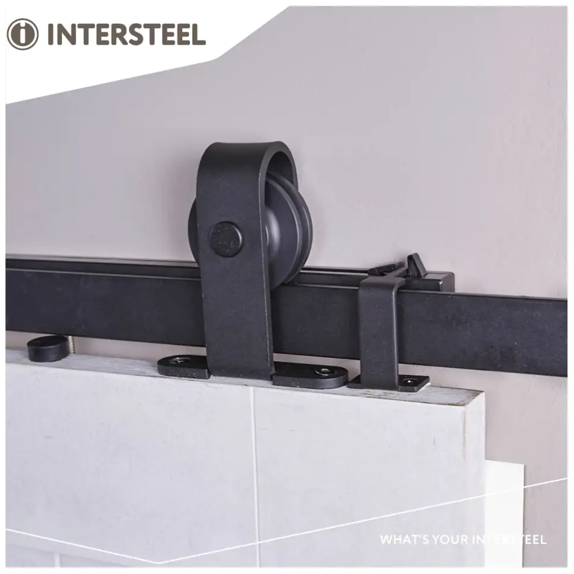 Schiebetürsystem 200 cm Basic Top, schwarz
