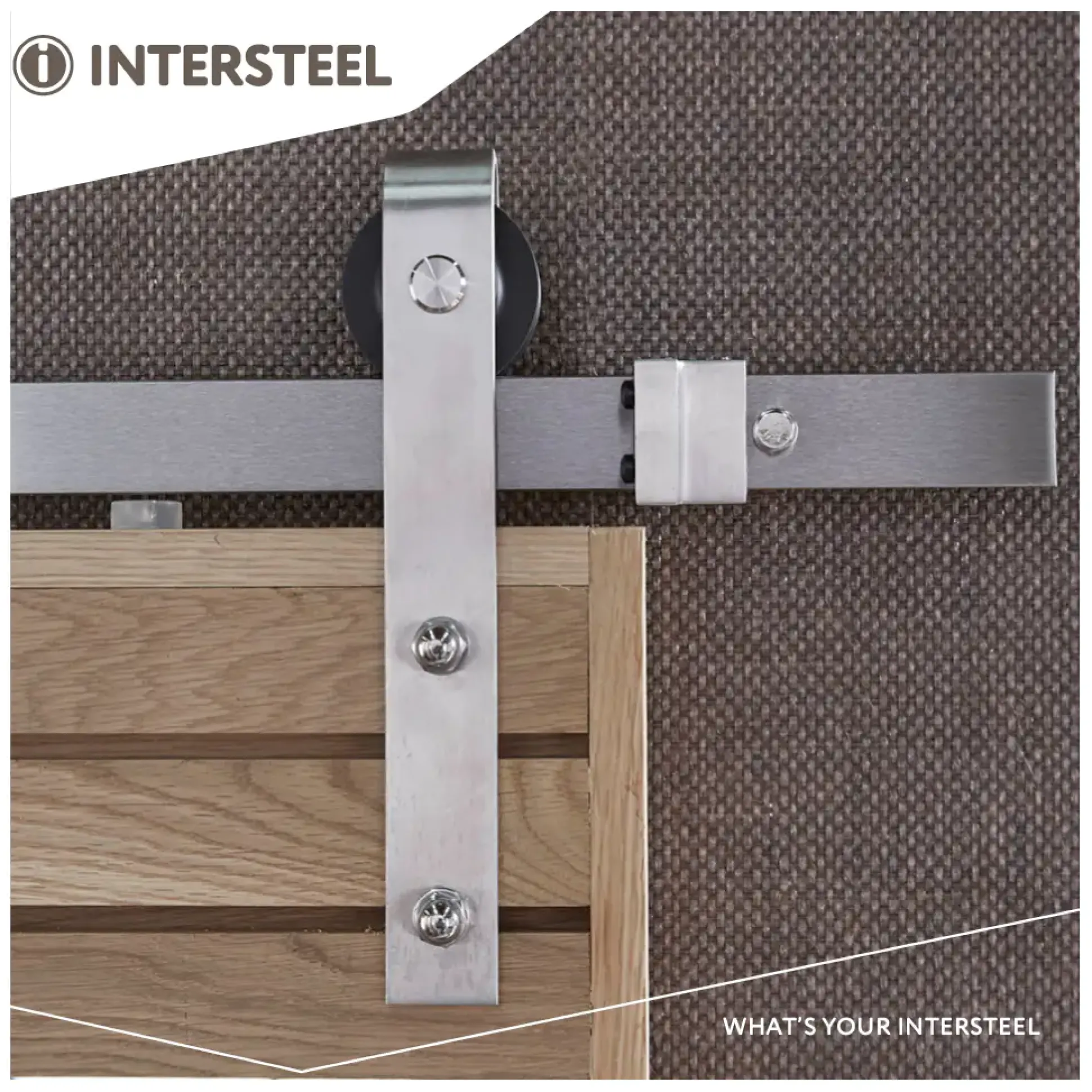 Schiebetürsystem 200 cm Basic, Edelstahl gebürstet
