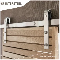 Schiebetürsystem 200 cm Basic, Edelstahl gebürstet