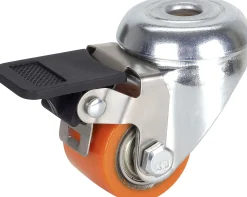 Schwerlast-Lenkrolle mit Radfeststeller Mini 35 x 25 mm Tragkr. 100 kg