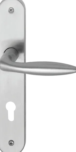 Südmetall Türgriff-Garnitur Langschild Alison PZ Edelstahl satiniert silber 235 x 40 mm