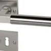 Südmetall Türgriff-Garnitur Rosette Aida BB Messing satiniert silber 52 x 52 mm