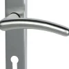 Südmetall Türgriff-Garnitur Langschild Franziska PZ Messing beschichtet/satiniert silber 225 x 40 mm
