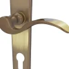 Südmetall Türgriff-Garnitur Langschild Panda PZ Messing brüniert bronze 225 x 45 mm