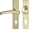 Südmetall Türgriff-Garnitur Langschild Franziska PZ Messing poliert Drücker rechts gold 225 x 40 mm