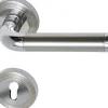 Südmetall Türgriff-Garnitur Rosette Billy PZ Edelstahl satiniert/poliert chrom Ø 55 mm