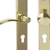 Südmetall Türgriff-Garnitur Langschild Lori PZ Messing poliert Drücker links gold 226 x 45 mm