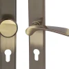 Südmetall Türgriff-Garnitur Langschild Nelson PZ Messing brüniert Drücker rechts bronze 237 x 45 mm