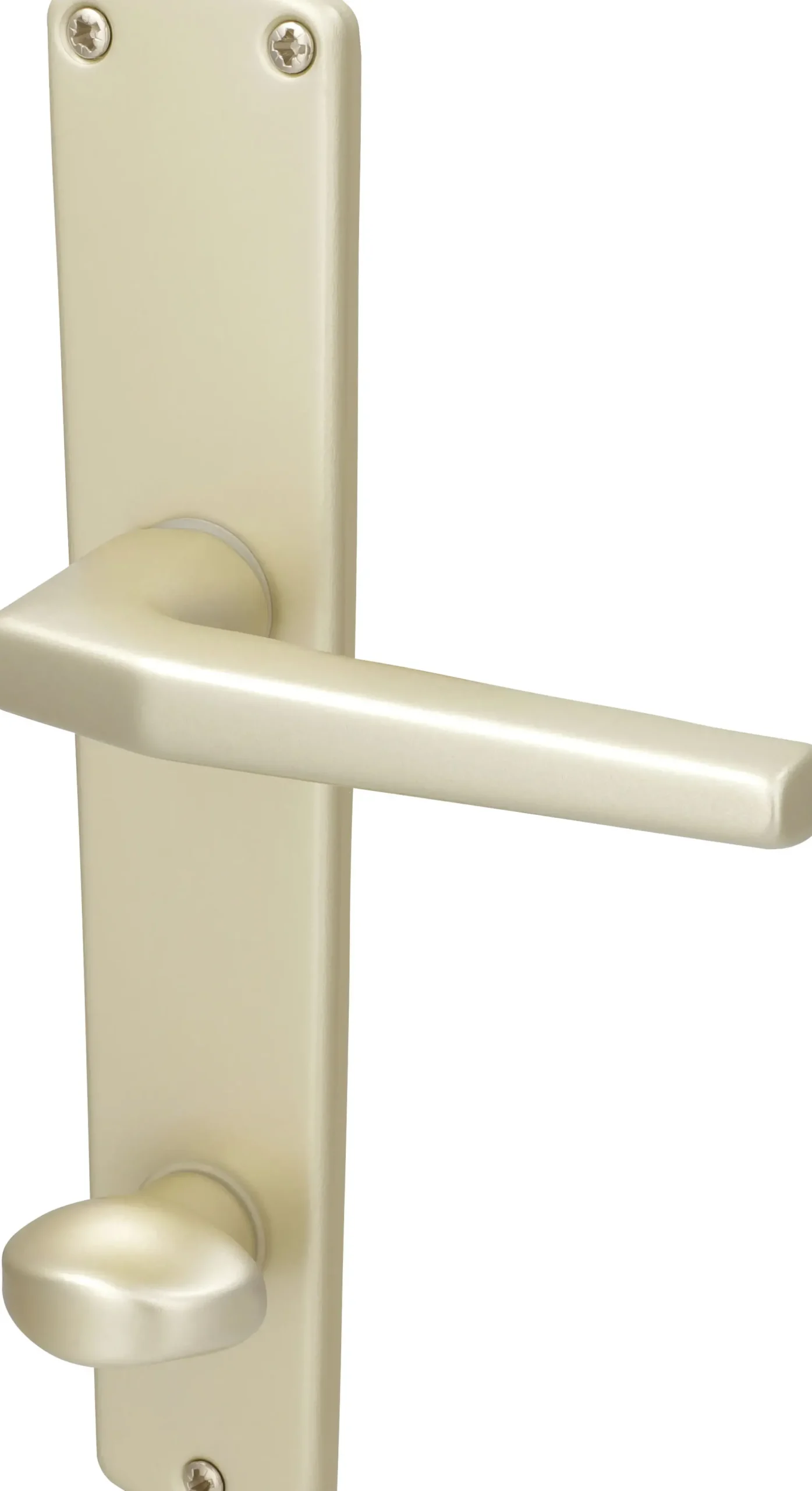 Südmetall WC-Türgriff-Garnitur Langschild Phil Aluminium F2 eloxiert neusilber 220 x 43 mm
