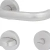 Südmetall WC-Türgriff-Garnitur Rosette Fair IV Edelstahl satiniert silber Ø 52 mm